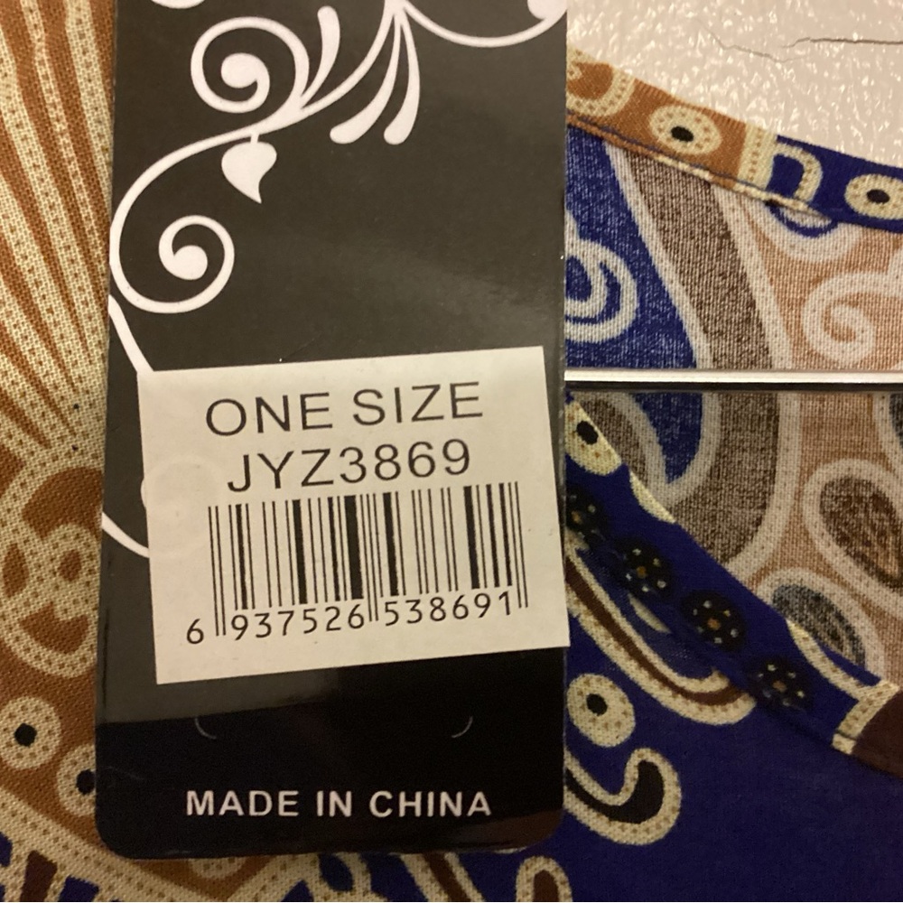 GM Fashion Sleeveless Blue Patterned Dress p2p~22” length: 50” with Pockets - Picture 2 of 10